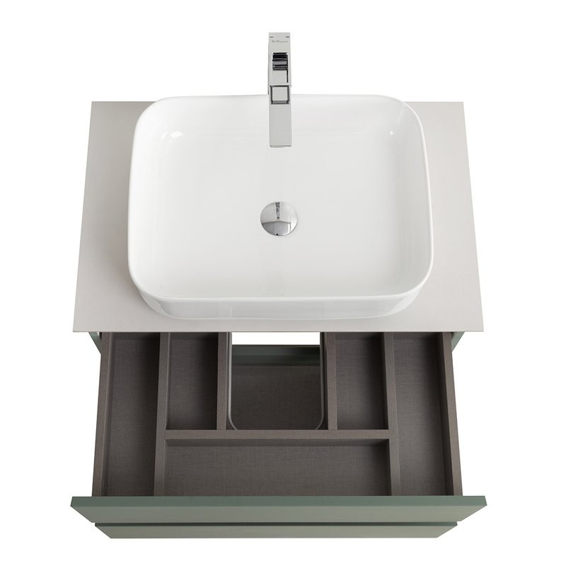 Тумба под раковину со столешницей BelBagno Kraft 70 подвесная, матовая еловая, столешница kep-70-bo