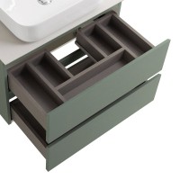 Тумба под раковину со столешницей BelBagno Kraft 70 подвесная, матовая еловая, столешница kep-70-bo