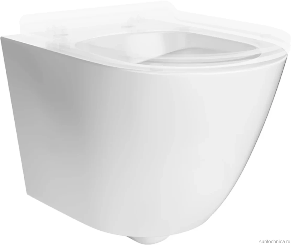 Унитаз подвесной KERAMA MARAZZI Sfera SF.wc.02 безободковый, с микролифтом, глянцевый белый