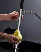 Смеситель для кухни Paulmark Zender Ze213155-BS с гибким изливом, брашированная сталь