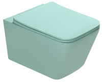 Унитаз подвесной SantiLine SL-5007LG с микролифтом, светло-зеленый матовый