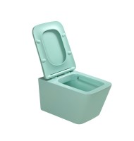 Унитаз подвесной SantiLine SL-5007LG с микролифтом, светло-зеленый матовый