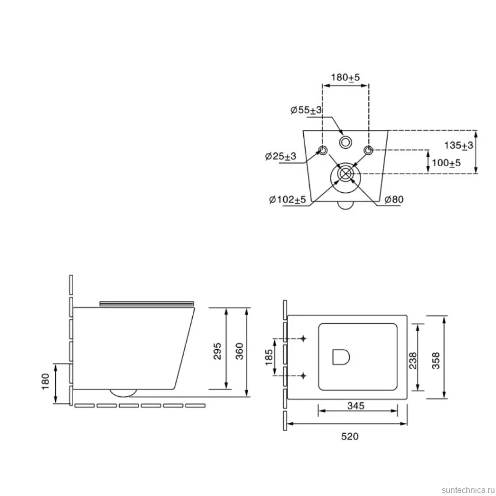 Унитаз подвесной SantiLine SL-5007LG с микролифтом, светло-зеленый матовый