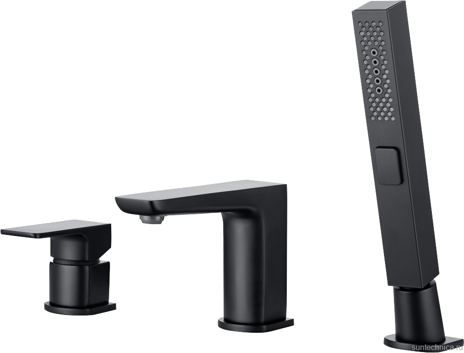 Смеситель на борт ванны Allen Brau Infinity 5.21008-31 чёрный матовый