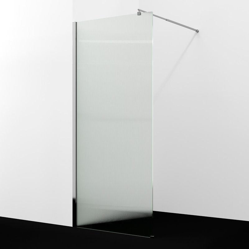 Душевая перегородка Wasserkraft Rur 30W 110 см, профиль хром, стекло рифленое