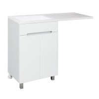 Тумба с раковиной Runo Парма 120 напольная, белая