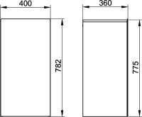 Шкаф Keuco Stageline 32811 L, инокс матовый