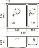 Комплект Мойка Omoikiri TADZAVA 58-2-U/IF L + Измельчитель Nagare 750