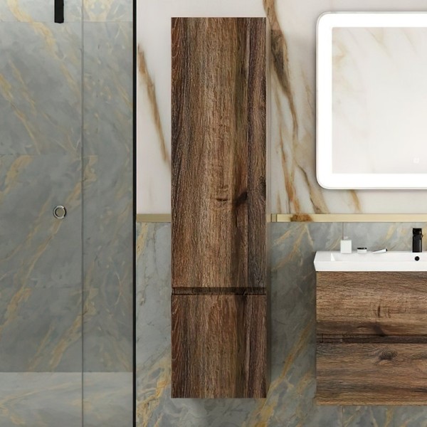 Шкаф пенал для ванной Art&Max Techno 40 дуб бомонд лофт, L