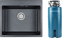 Комплект Мойка Paulmark Kante 60 PM106052-BLM черный металлик + Измельчитель Intenso Комплект Мойка Paulmark Kante 60 PM106052-BLM черный металлик + Измельчитель Intenso