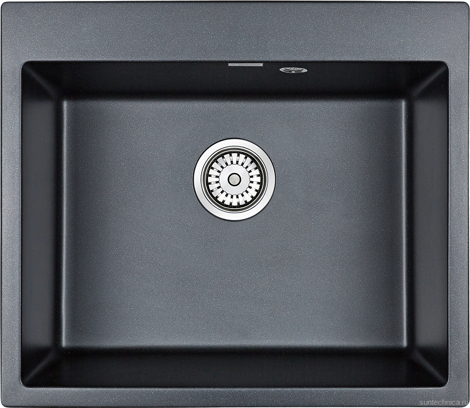 Комплект Мойка Paulmark Kante 60 PM106052-BLM черный металлик + Измельчитель Intenso