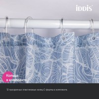 Штора для ванной IDDIS Base BX03P18i11 180х200, голубая