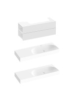 Тумба под раковину без столешницы Ravak Lite SD 120 L глянцевая белая