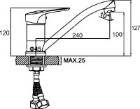 Смеситель для кухни D-lin D154428 хром