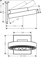 Душевой комплект Hansgrohe Rainfinity 15382700 + 26232700 + 26864700 + 28276700 + 26858700