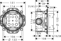 Душевой комплект Hansgrohe Rainfinity 15382700 + 26232700 + 26864700 + 28276700 + 26858700
