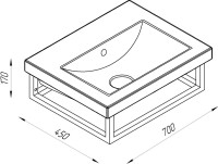 Мебель для ванной комнаты Sanflor Тайлер 70
