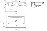 Мебель для ванной комнаты Sanflor Тайлер 70