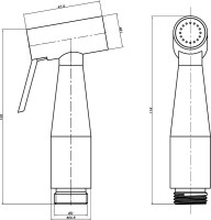 Гигиенический душ Aquanet Passion AF300-83B чёрный матовый