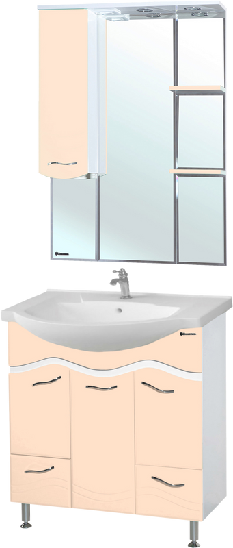 Мебель для ванной комнаты Bellezza Мари 75 белая, бежевая