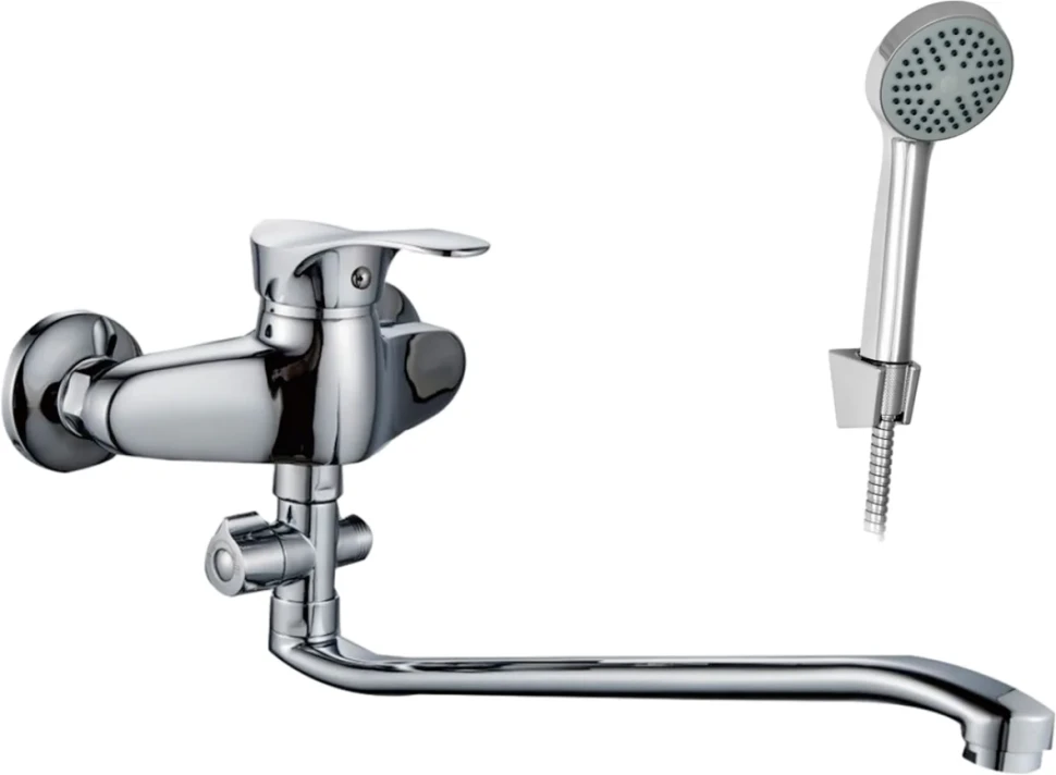 Смеситель с длинным изливом для ванны D-lin 405-6 D140405-6 хром