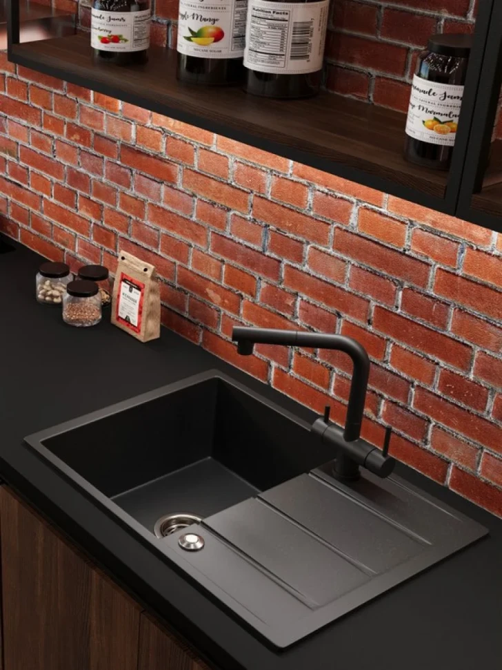 Мойка кухонная Emar Quartz EMQ-1700.Q морион
