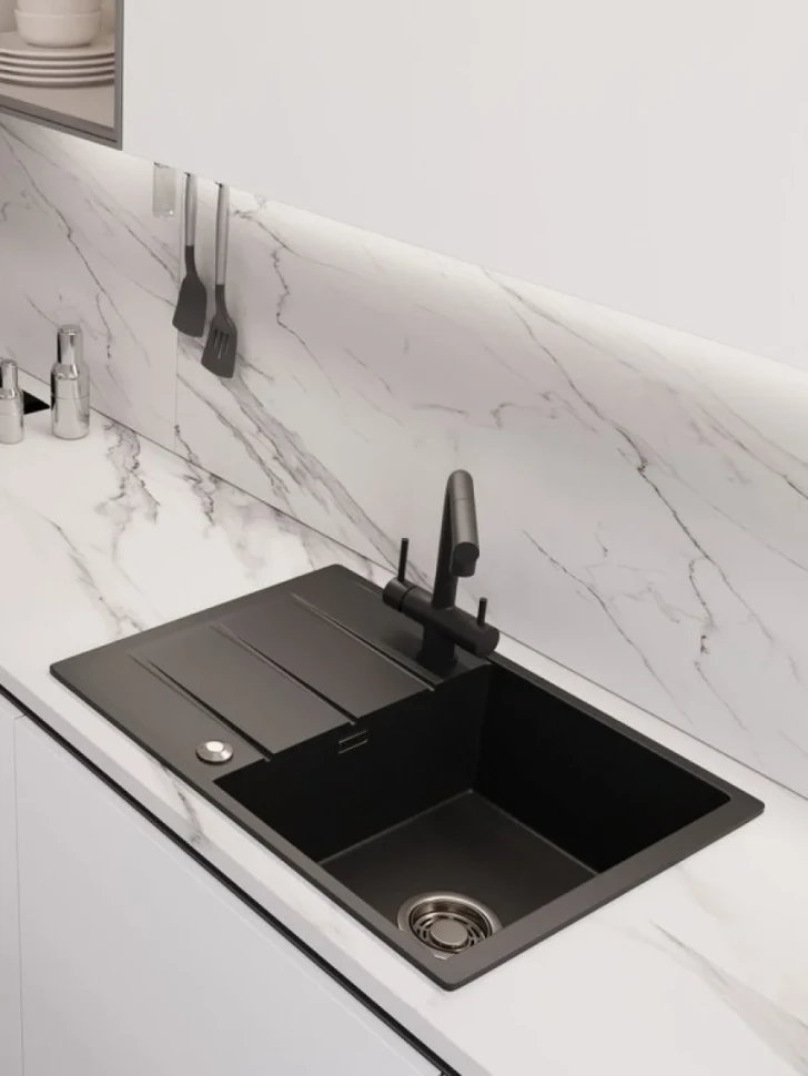Мойка кухонная Emar Quartz EMQ-1700.Q морион