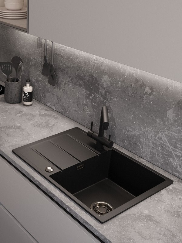 Мойка кухонная Emar Quartz EMQ-1700.Q морион