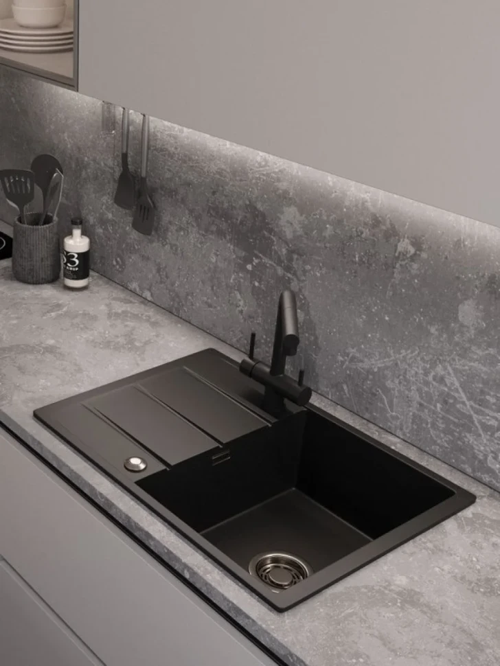Мойка кухонная Emar Quartz EMQ-1700.Q морион