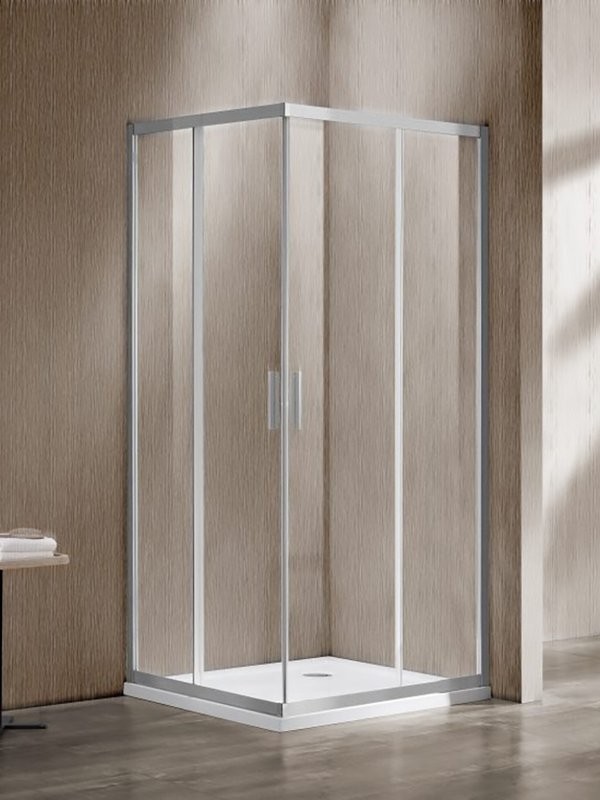 Душевой уголок Vincea Garda VSS-1G900CLBN 90x90, профиль брашированный никель, стекло прозрачное