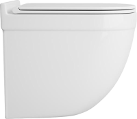 Комплект Унитаз подвесной Bauedge Bau Mif PRO безободковый, с микролифтом, белый + Звукоизоляция Geberit + Инсталляция Duofix Delta 458.163.21.1 с кнопкой смыва, хром