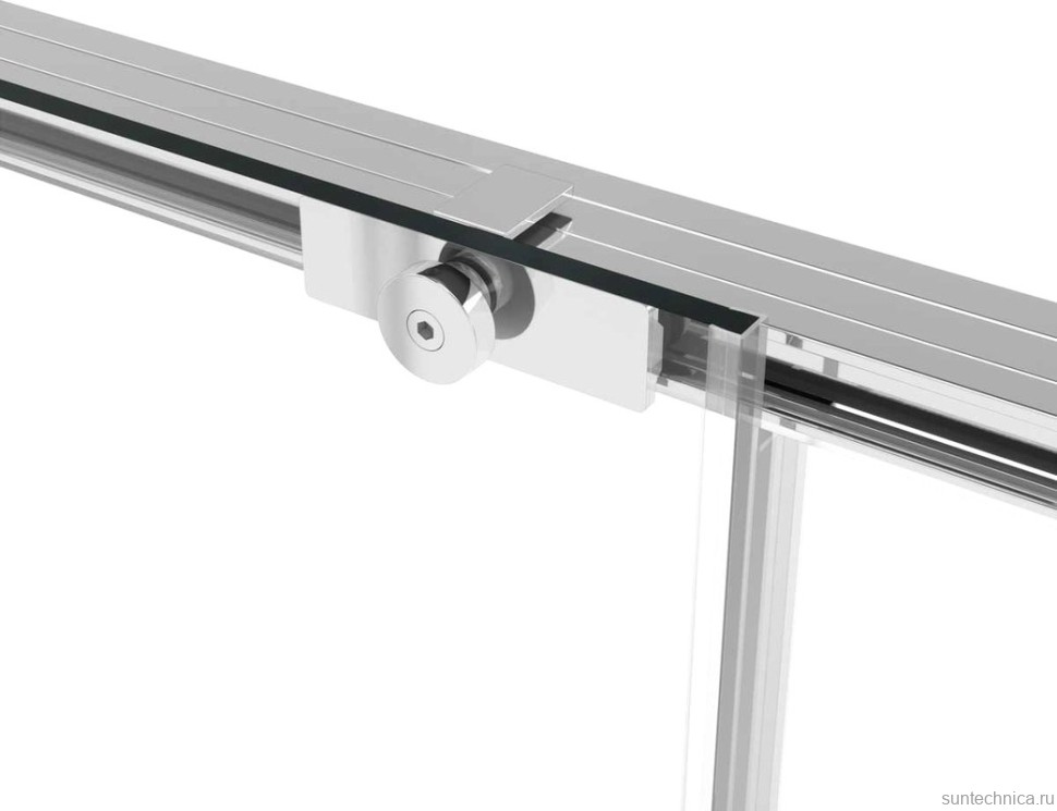 Душевая дверь в нишу Vincea Slim Soft 110 см, профиль хром, стекло прозрачное