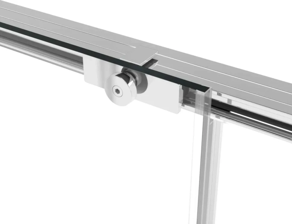 Душевая дверь в нишу Vincea Slim Soft 110 см, профиль хром, стекло прозрачное