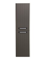 Шкаф-пенал для ванной BelBagno Due 40 подвесной, ручки белые, оружейная сталь