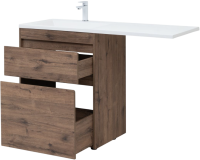 Тумба под раковину без столешницы Aquanet Токио 68 напольная, дуб веллингтон, под стиральную машину