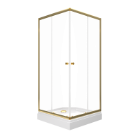 Душевой уголок Triton Вента -Голд 90х90, профиль золото, стекло прозрачное, с поддоном