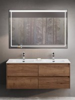 Мебель для ванной комнаты BelBagno Kraft 120 для двоих, 4 ящика, rovere tabacco