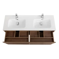 Мебель для ванной комнаты BelBagno Kraft 120 для двоих, 4 ящика, rovere tabacco