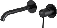 Смеситель для раковины Remer X Style X15PL С ВНУТРЕННЕЙ ЧАСТЬЮ, чёрный брашированный хром