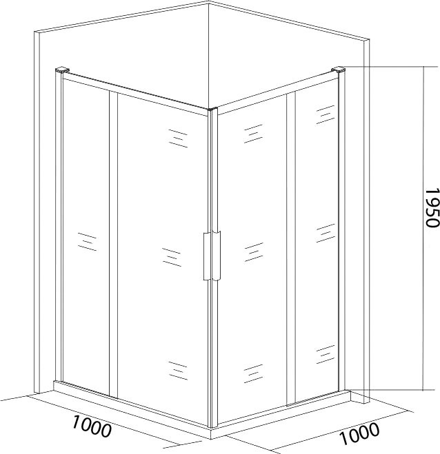 Душевой уголок Good Door Idea CR-100-C-CH 100x100, профиль хром