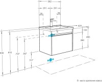 Тумба с раковиной AQUATON Капри 60 бетон пайн