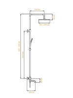 Душевая система с термостатом Grocenberg GB7005 Золото