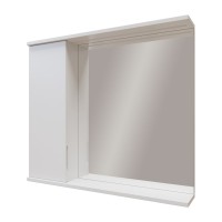 Зеркало Mixline Лайн 80 левое с подсветкой, белое