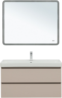 Мебель для ванной комнаты Aquanet Вега 2.0 100 подвесная, бежевая матовая