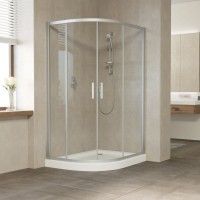 Душевой уголок Vegas Glass ZS-F 120*110 07 01 профиль матовый хром, стекло прозрачное