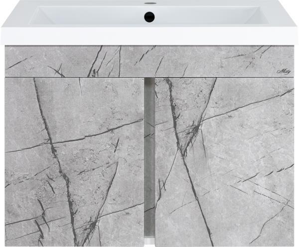Тумба под раковину Misty Торос 75, серый мрамор