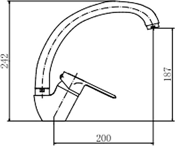Смеситель для кухни Fashun A4104 хром