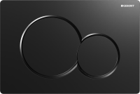 Комплект Унитаз подвесной BOND Oval F01-108 безободковый, с микролифтом, черный + Крепления Geberit Duofix 111.815.00.1 к стене + Звукоизоляция + Кнопка Sigma 01 115.770.DW.5 черная + Инсталляция UP 320 111.300.00.5