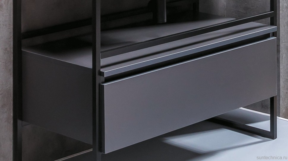 Мебель для ванной комнаты Armadi Art Loft 100 антрацит, напольная