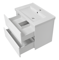 Тумба под раковину без столешницы Misty Твист 70 белая глянцевая